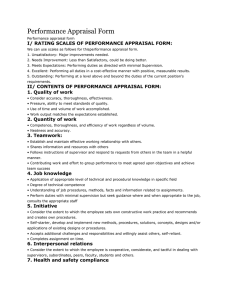 ii/ contents of performance appraisal form