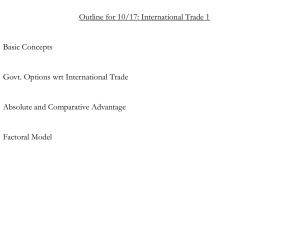 Some Basics of International Trade