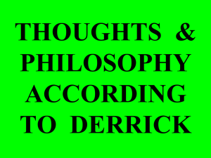 derrick's philosophy