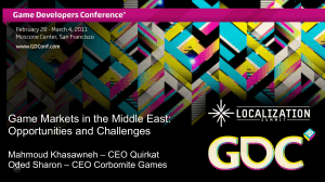 DGDC 2011 Game Markets in the Middle East
