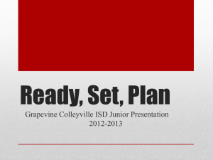 Ready, Set, Plan - Grapevine-Colleyville Independent School District