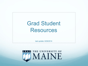 GSGGradResources1 - The University of Maine