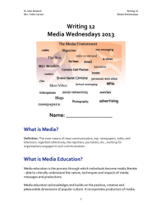 WRIT 12 – Media - St John Brebeuf