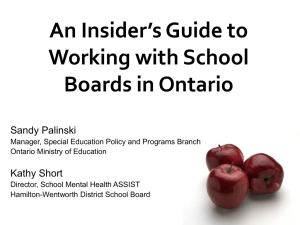 An Insider's Guide to Working with School Boards in - smh