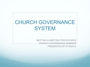 church governance seminar part 3