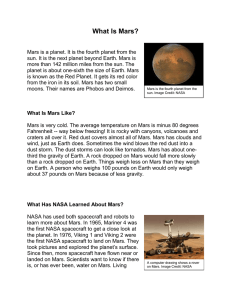What Is Mars Like? - Mars Rover Contest