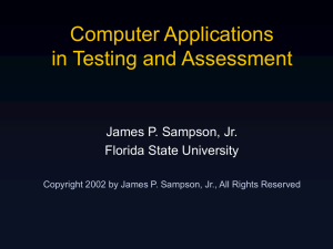 Computer Applications in Testing and Assessment