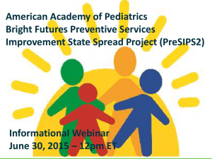 PreSIPS2 - Bright Futures - American Academy of Pediatrics