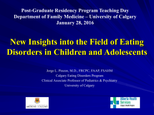 New Insights into the Field of Eating Disorders in Children and