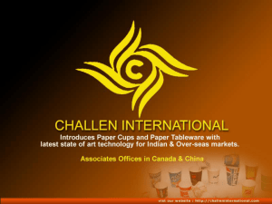 power point presentation - Challen International (India) Pvt. Ltd.