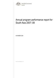 What are the results of the South Asia program?
