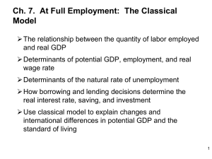 At full employment: The classical model