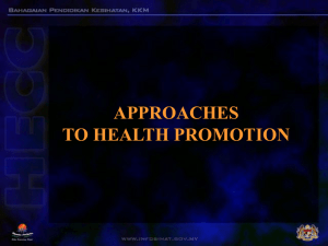 approaches in health promotions