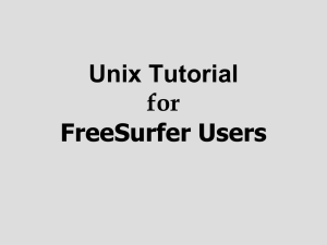 Unix Tutorial for FreeSurfer Users