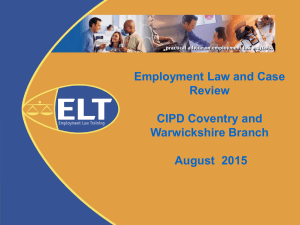 CIPD Coventry & Warwickshire Branch Event 2015