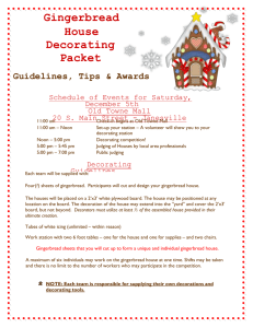Gingerbread House Decorating Packet Guidelines, Tips & Awards