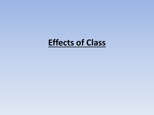 Effects of Class - Hackettstown School District