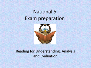 National 5 Exam preparation