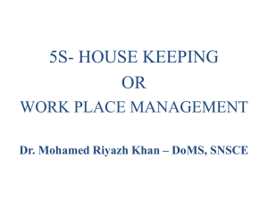 House Keeping - 5S