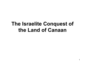 The Conquest of the Land of Canaan