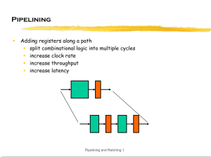 Pipelining and Retiming