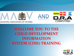 CDIS clinical training presentation