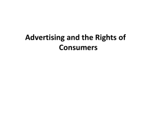 Advertising and the Rights of Consumers