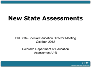New State Assessments