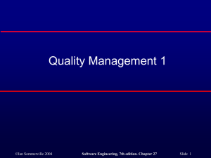 Quality Management - Systems, software and technology