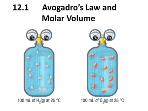 Avogadro*s Law and Molar Volume