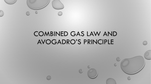 Combined Gas Law and Avogadro*s Principle