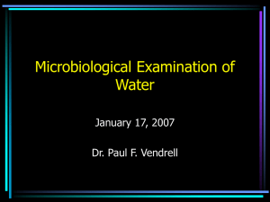 Microbiological Examination of Water