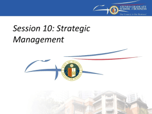 Session 10-Strategic Management