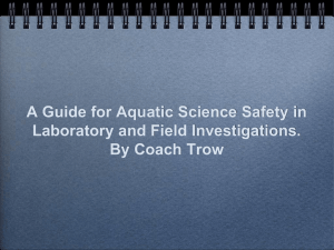 A Guide for Aquatic Science Safety in Laboratory and Field