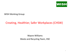 Creating healthier, safer workplaces