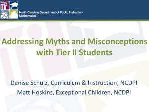 Addressing Myths and Misconceptions with Tier II