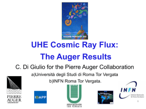 UHE Cosmic Ray Flux measured by the Auger Experiment C. Di