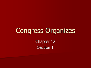 Congress Organizes