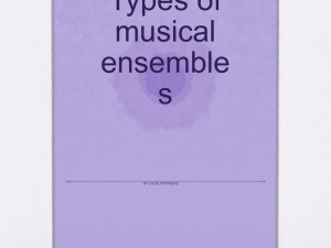 Types of musical ensembles