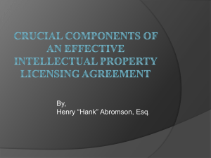 Crucial Components of An Effective Intellectual Property Licensing