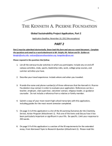 Application Part 2 - The Kenneth A. Picerne Foundation