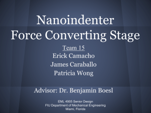 Nanoindenter Force Converting Stage