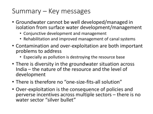 Summary * Key messages - Proposed Project Summary