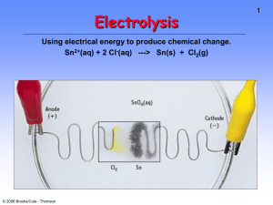 Unit 6 Lecture 3 Electrolysis