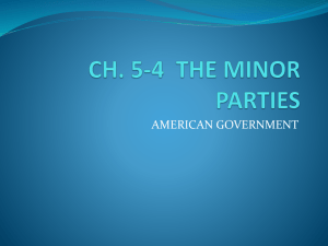 Ch 5-4 The Minor Parties