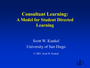Consultant Learning - University of San Diego Home Pages