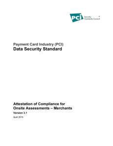 PCI DSS AOC - Merchants v3.1 - PCI Security Standards Council