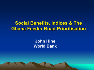 are social benefits the missing component of road appraisal?