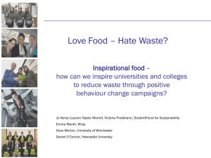 Day 3 Conference Session 7, Inspirational Food – How can