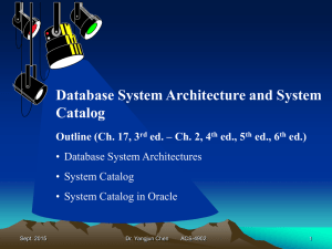 System Catalog in ORACLE